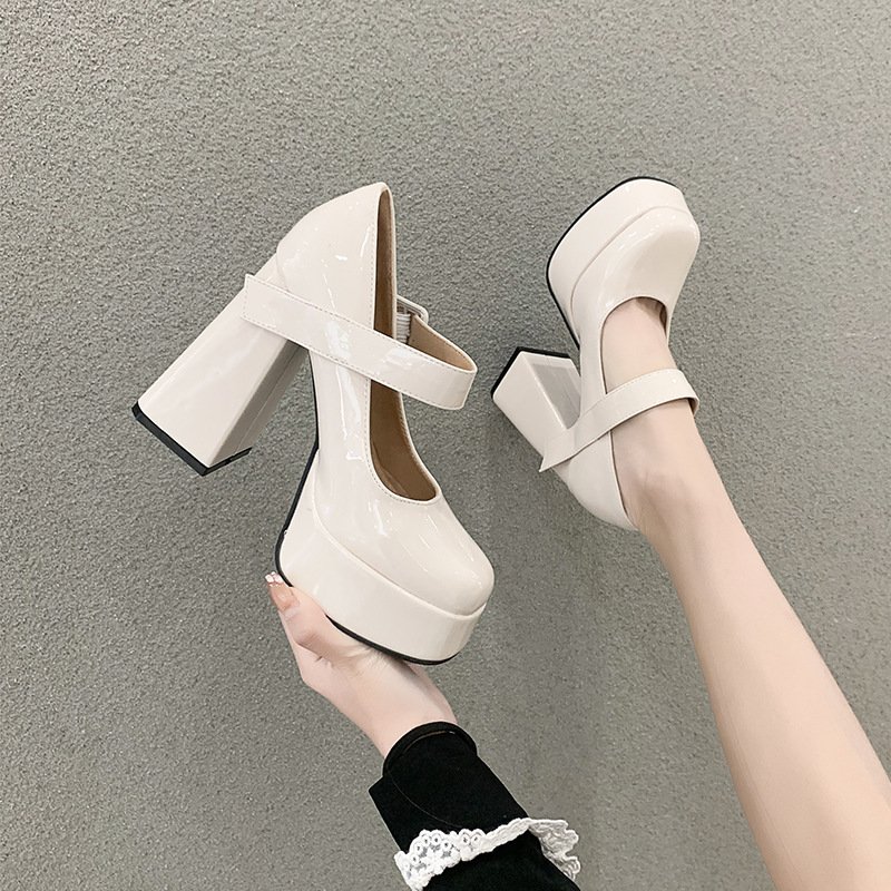 Mary Jane Platform Wedge Hidden-heel Shoes