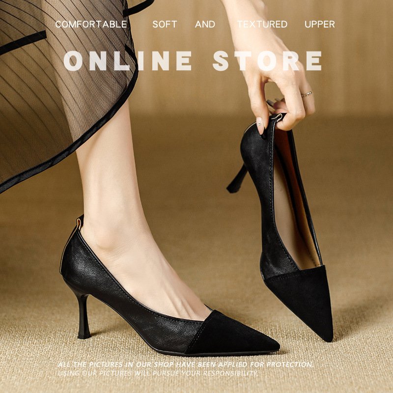 Womens Black Patent Leather Stiletto Heels