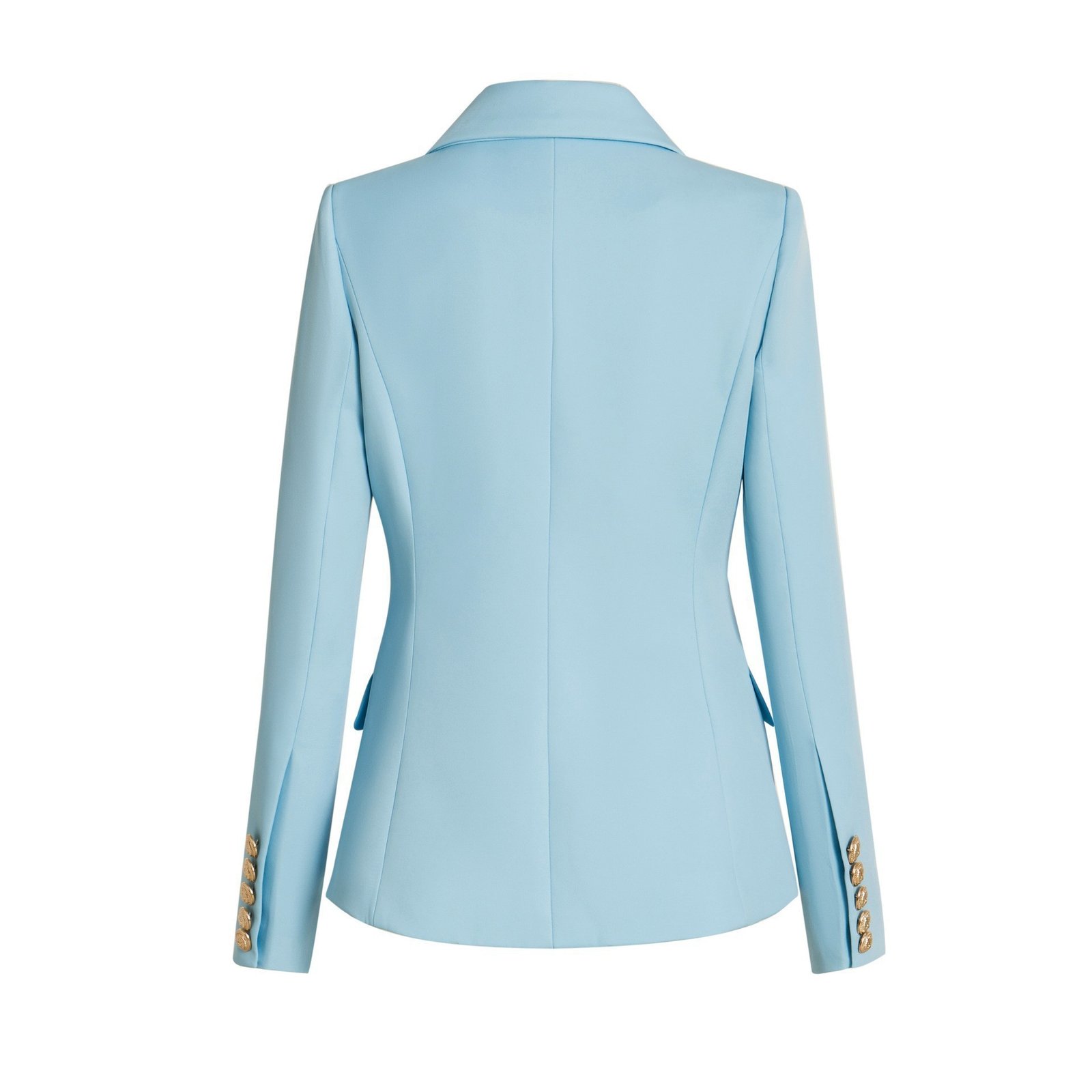 Light Blue Elegant Double-breasted Blazer - Image 3