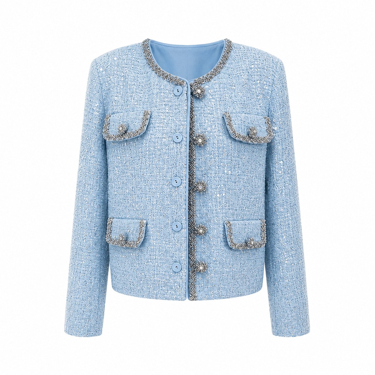 Light Blue Chanel-style Sequin Set - Image 4