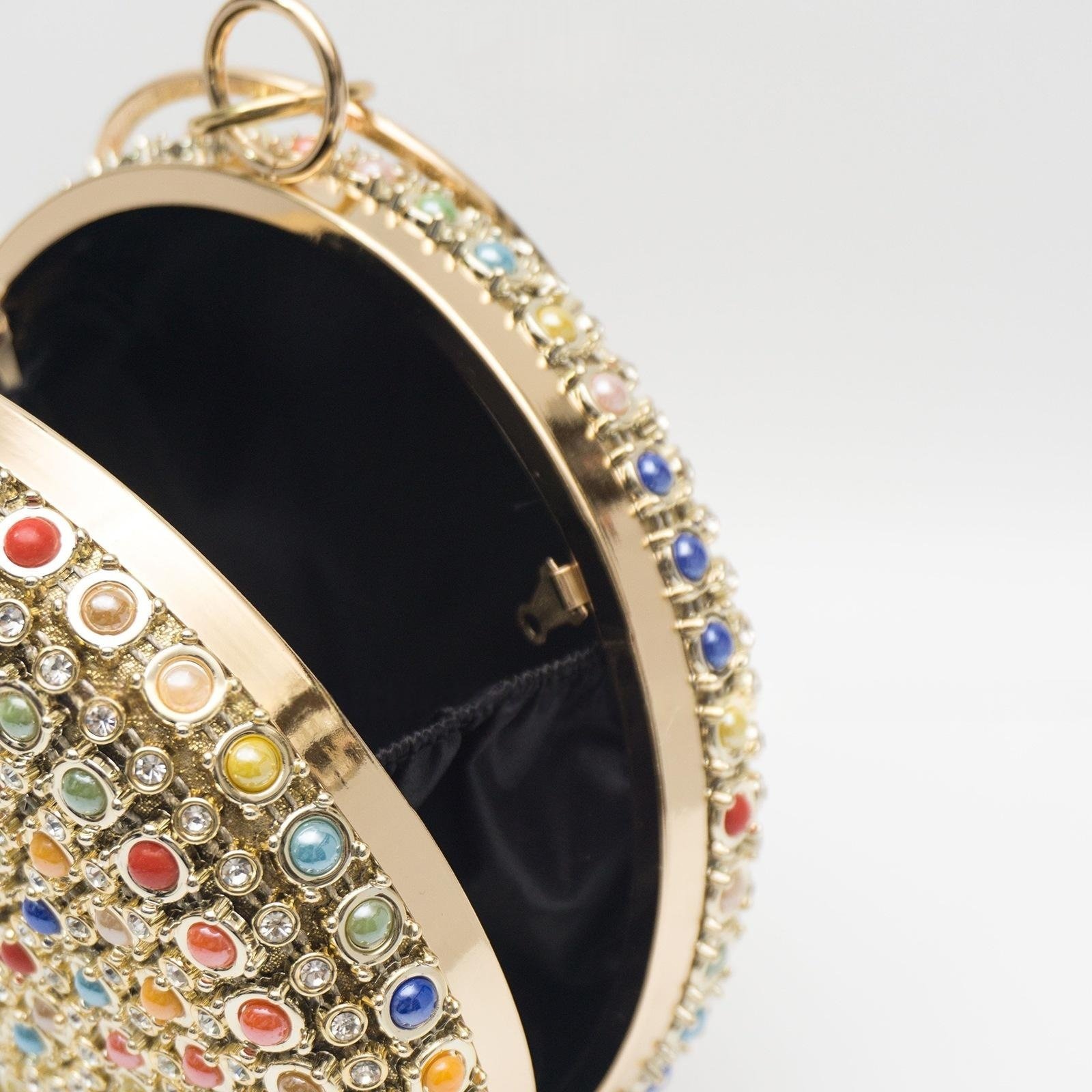 Colorful Beaded And Rhinestone Evening Clutch For Parties - Image 6